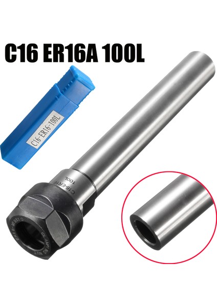 Faydalı Aletler C16 ER16 100L Düz Şaftlı Pens Aynası Tutucu 100MM Cnc Freze Takım Tutucusu