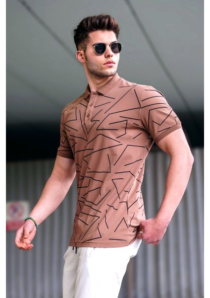 Erkek Polo Yaka Kahverengi Tişört 5817