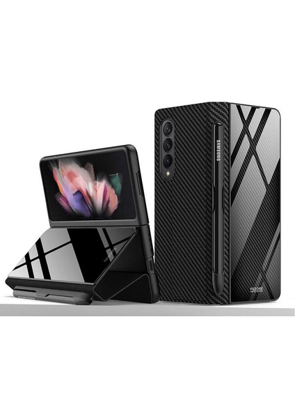 Samsung Galaxy Z Fold 3 Kılıf Kalemlik Bölmeli Droga Pakette Kalem Çıkmaz Siyah fırsatları