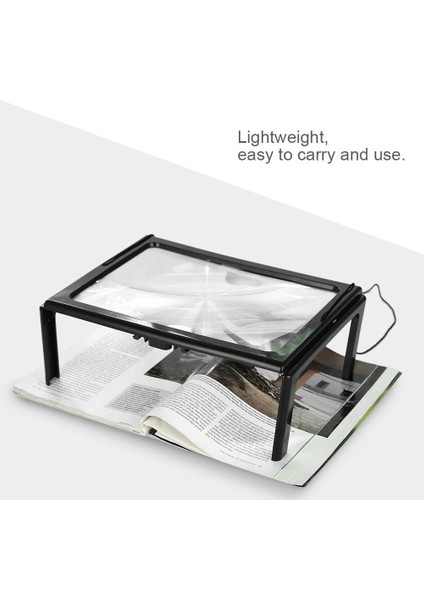 Katlanabilir Ultra Ince A4 Tam Sayfa Büyüteç 3x Büyüteçli Okuma Için 4 LED Işık(Yurt Dışından) modelleri