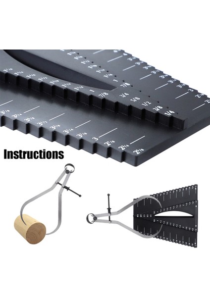 【esnek Tedarik】 Meco 2'si 1 Arada Ağaç Işleme Cetvel Ölçme Ölçer Ölçü Boyutu Aracı 1/8 fiyatları