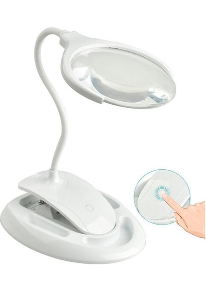 El Büyüteç 3x 8x Işıklı Masa Masa LED Lamba Büyüteç El Sanatları, Hobiler, Muayene, Okuma, Takı Tasarımı ve Daha Fazlası Için Işıklı Şarj Edilebilir Büyüteç