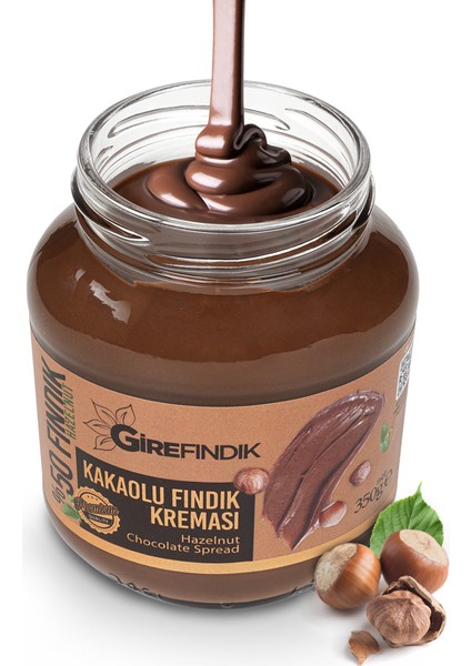 Girefındık Kakaolu Fındık Kreması Cam Kavanoz 350 gr