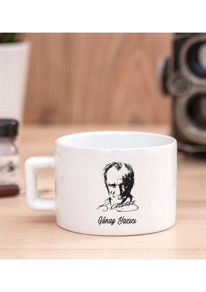 Kişiye Özel Atatürk Siluetli Fincan