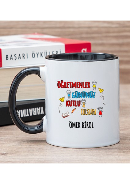 Kişiye Özel Öğretmenler Günü Siyah Kupa Bardak