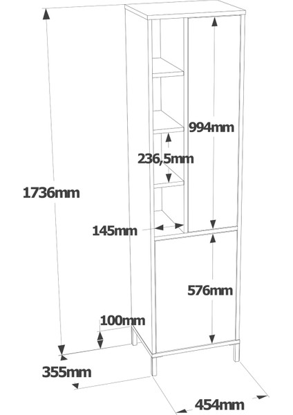 Vitale Çok Amaçlı Dolap Banyo Dolabı Beyaz Vı2-W indirimleri