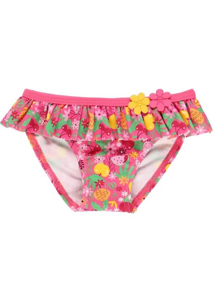 Kız Çocuk Meyve Desenli Mayo Pembe