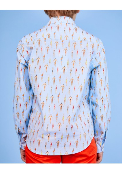 Erkek Çocuk Yüzücü Desenli Uzun Kollu Gömlek Yeşil indirimleri