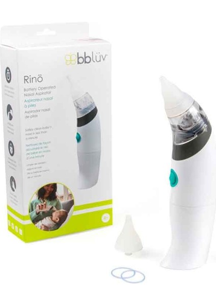 Rino Pilli Silikon Uçlu Burun Aspiratörü Beyaz