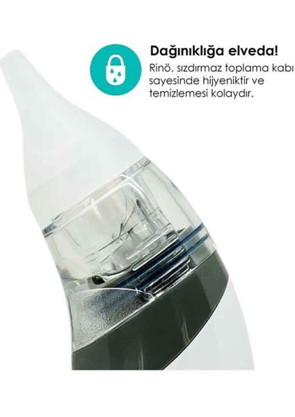 Rino Pilli Silikon Uçlu Burun Aspiratörü Beyaz