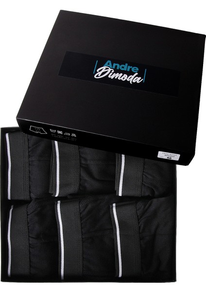 Erkek 6'lı Boxer Kumaş Premium Paket Özel Dizayn. Düz Likralı Boxer Şort Çeyizlik Hediyelik Kutulu Ürün