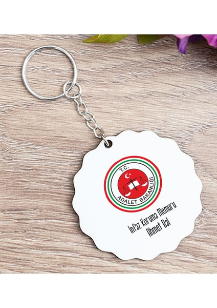 Kişiye Özel Infaz Koruma Memuru Ahşap Anahtarlık