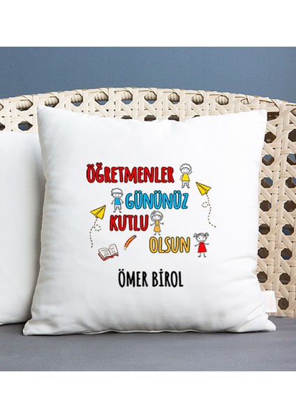Kişiye Özel Öğretmenler Günü Kare Yastık