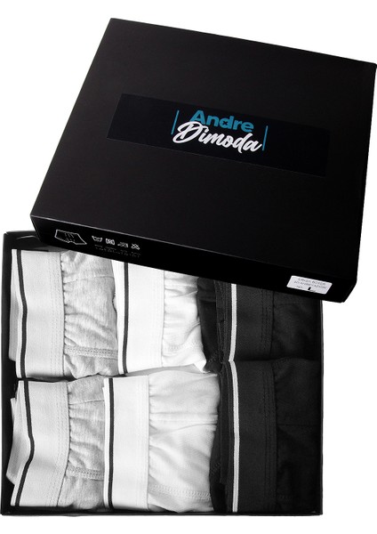 Erkek 6'lı Boxer Kumaş Premium Paket Özel Dizayn. Düz Likralı Boxer Şort Çeyizlik Hediyelik Kutulu Ürün