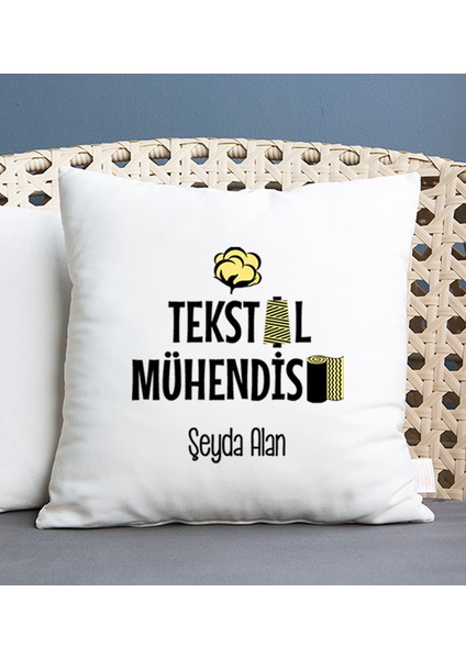 Kişiye Özel Tekstil Mühendisi Kare Yastık