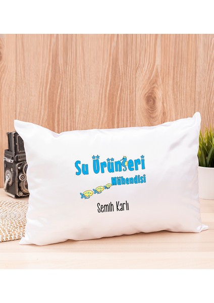 Kişiye Özel Su Ürünleri Mühendisi Dikdörtgen Yastık