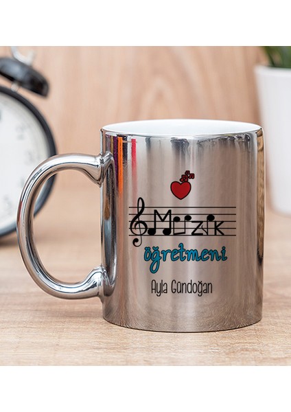 Kişiye Özel Müzik Öğretmeni Silver Kupa Bardak
