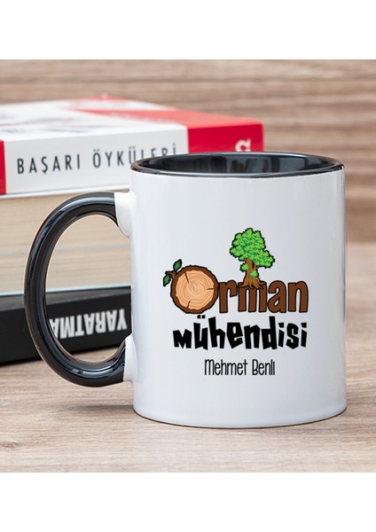 Kişiye Özel Orman Mühendisi Siyah Kupa Bardak