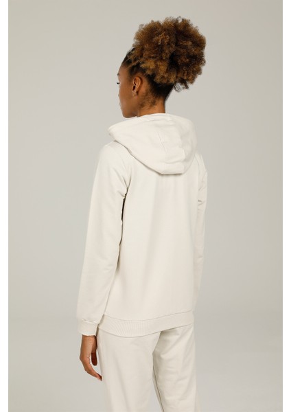 SN77 Basic Full Zıp Hoodı Ekru Kadın Eşofman Üstü fiyatları