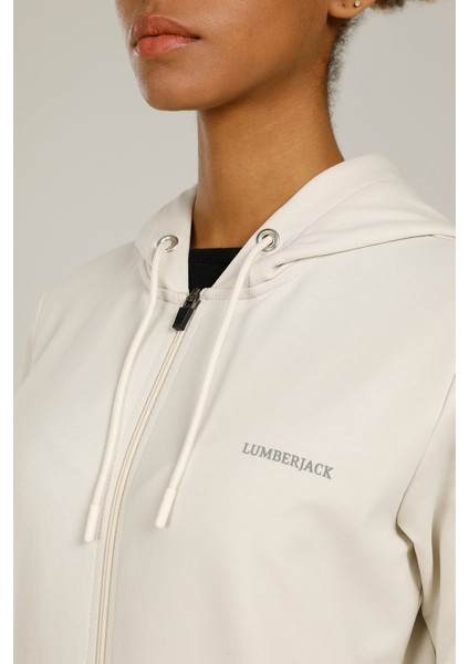 SN77 Basic Full Zıp Hoodı Ekru Kadın Eşofman Üstü fırsatları