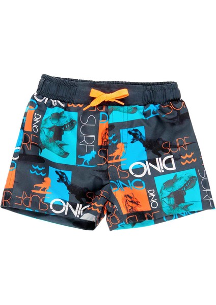 Erkek Çocuk Dinozor Baskılı Şort Mayo