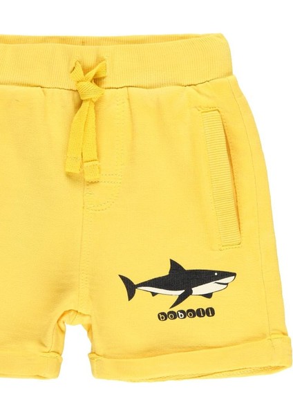 Erkek Çocuk Köpek Balığı Baskılı Şort Sarı modelleri