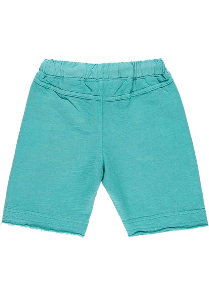 Erkek Çocuk Yazı Baskılı Bermuda Şort Yeşil fiyatları