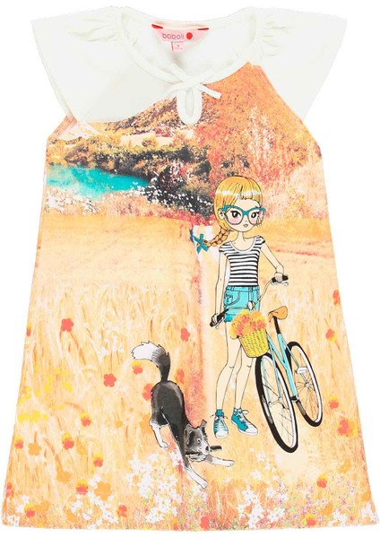 Kız Çocuk Kız Baskılı Elbise