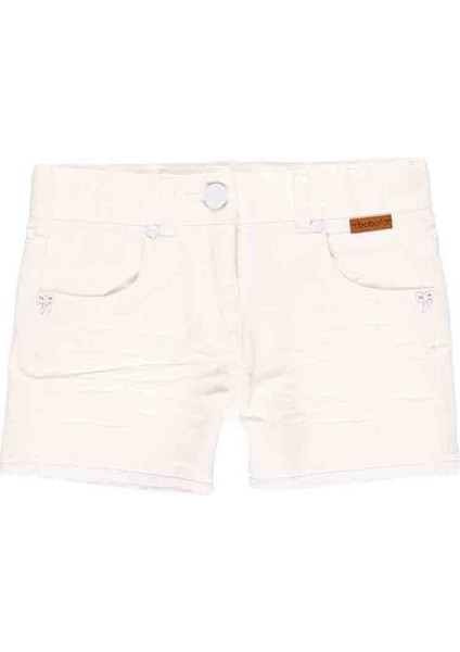 Kız Çocuk Şort Ekru