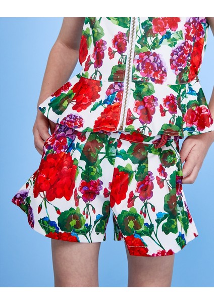 Kız Çocuk Çiçek Desenli Şort fiyatları