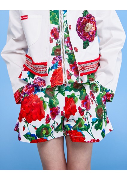 Kız Çocuk Çiçek Desenli Şort indirimleri