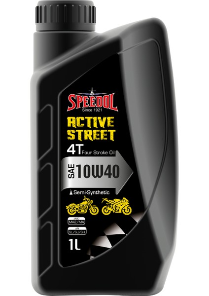 Active Street 4t Yarı Sentetik 10W-40 Motosiklet Motor Yağı 1l