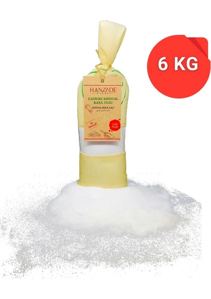 84 Mineralli Çankırı Kristal Toz Kaya Tuzu Bez Torba 6 kg