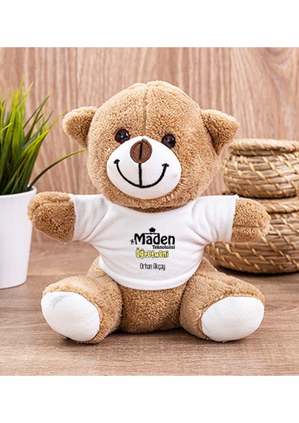 Kişiye Özel Maden Teknolojisi Öğretmeni Peluş Ayı