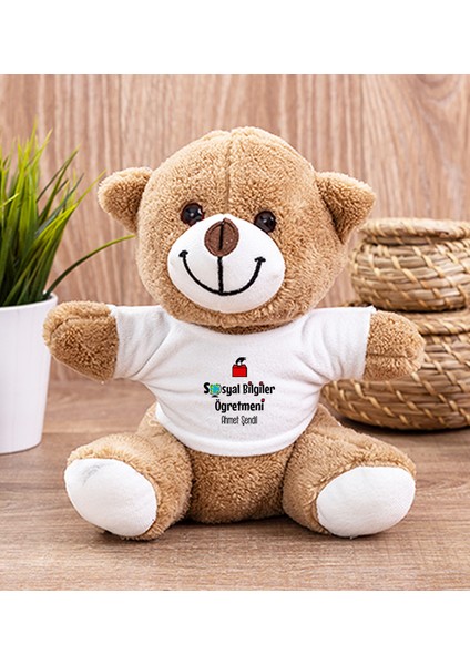 Kişiye Özel Sosyal Bilgiler Öğretmeni Peluş Ayı