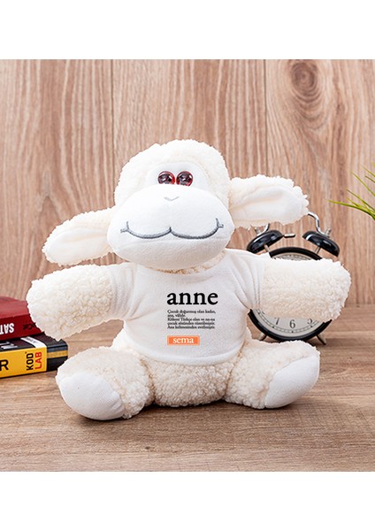 Kişiye Özel Anne Kelime Anlamı Peluş Koyun