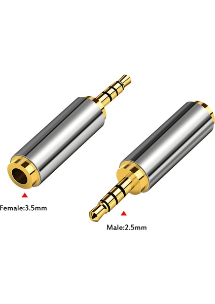 2.5 mm To 3.5 mm Çevirici Adaptör 2.5mm Erkek 3.5mm Dişi 4 Boğumlu Stereo Kulaklık Jakı Dönüştürücü