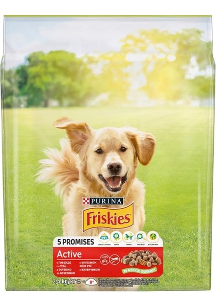 Etli Aktif Köpek Maması 2,4 Kg.