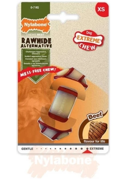 841005-NYLABONE Beef Biftek Aromalı Çiğneme Kemiği Xs