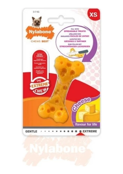 841036-NYLABONE Cheese Peynir Aromalı Çiğneme Kemiği Xs