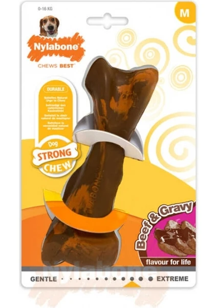 833154-NYLABONE Beef Gravy Biftek Aromalı Çiğneme Kemiği M