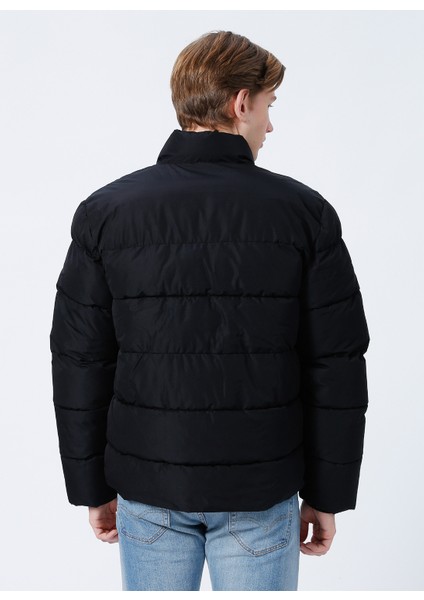Dik Yaka Normal Kalıp Düz Siyah Erkek Mont - Onsmelvin Life Quilted Jacket Otw V fiyatları