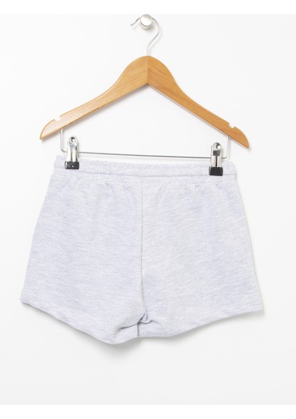 Standart Kalıp Baskılı Gri Melanj Kız Çocuk Şort - Drg-25 fiyatları