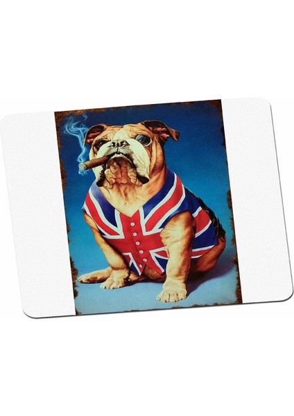 Amerika Bayraklı Köpek Mouse Pad