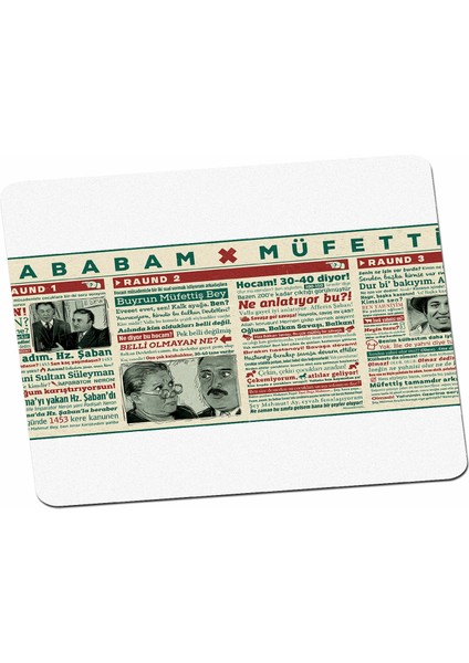 Hababam Müfettiş Raund1 Raund2 Raund3 Mouse Pad
