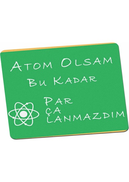 Komik Sözlü Atom Tasarım Mouse Pad