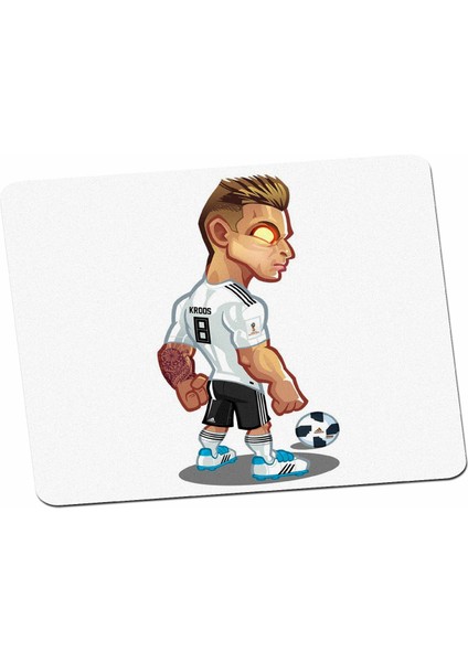 Futbol Beyaz Oyuncu Mouse Pad