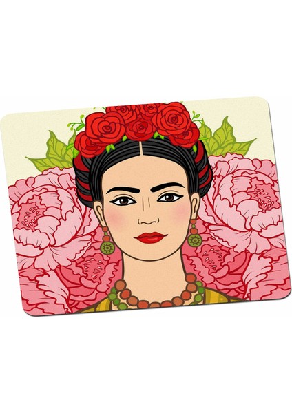 Panorama Ajans Frida Kahlo Kırmızı Gül Tasarım Mouse Pad