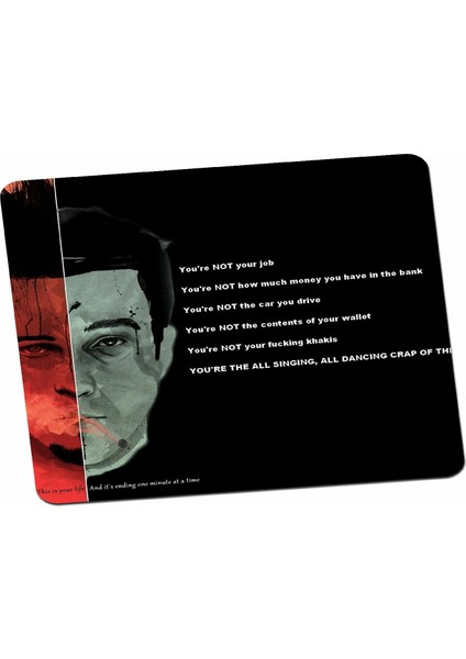 Fight Club Dövüş Kulübü Kuralları Motivasyon Mouse Pad
