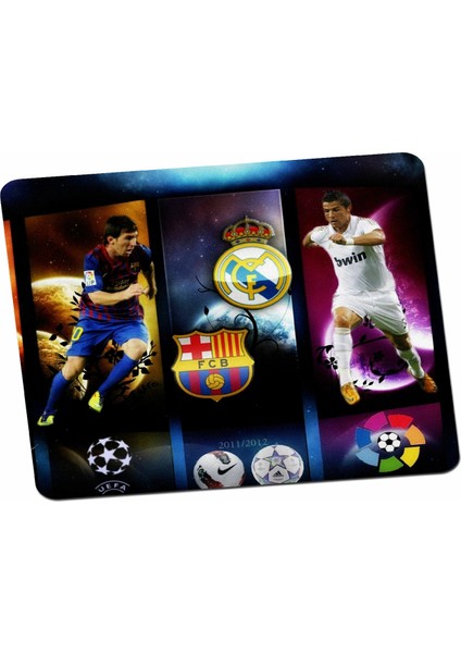 Messi ve Ronaldo Fcb Bercelona Real Madrid Tasarım Mouse Pad